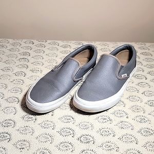 Van's Leather Slip On Perf Slides Size Men's 6.5, Women's 8.